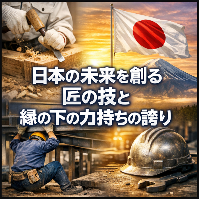 日本の未来を創る匠の技と縁の下の力持ちの誇り