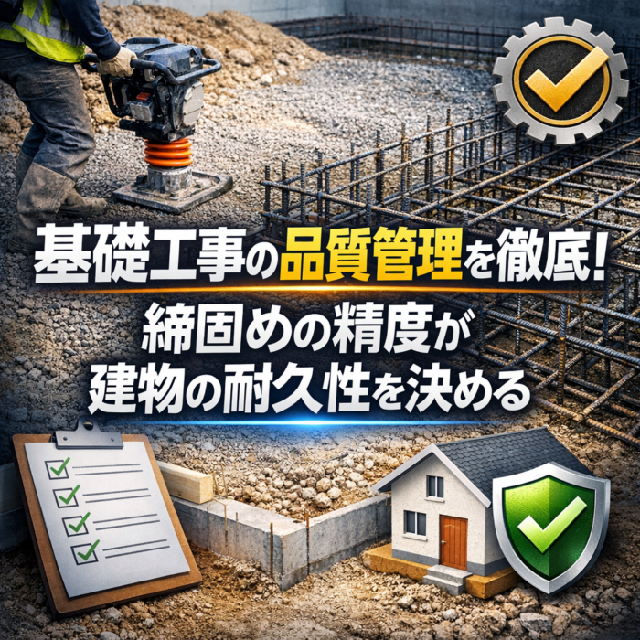 基礎工事の品質管理を徹底！締固めの精度が建物の耐久性を決める