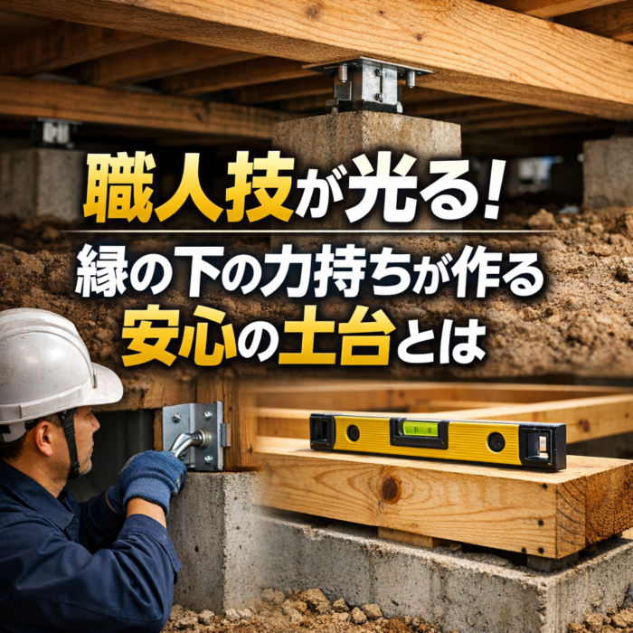職人技が光る！縁の下の力持ちが作る安心の土台とは